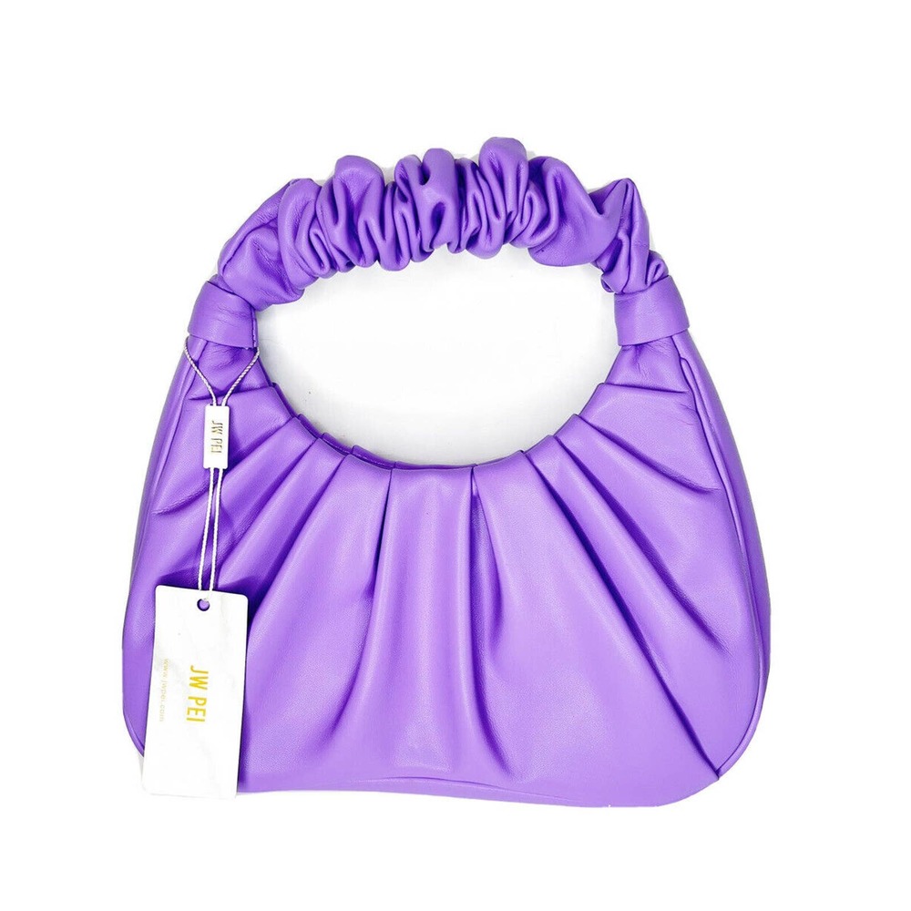 JW PEI Women Hobo Handbags Vegan Leather 90s Trendy Purses Gabbi Bag Chic Purple